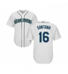 Youth Seattle Mariners 16 Domingo Santana Replica White Home Cool Base Baseball Jersey Youth Seattle Mariners 16 Domingo Santana Replica White Home Cool Base Baseball Jersey