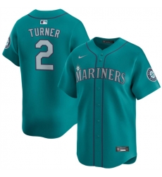Youth Seattle Mariners 2 Justin Turner Aqua Alternate Limited Stitched Jersey Youth Seattle Mariners 2 Justin Turner Aqua Alternate Limited Stitched Jersey