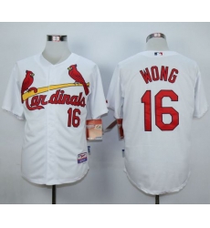Men Red Cardinals 16 Kolten Wong White Cool Base Stitched Collection MLB Jersey