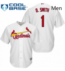 Mens Majestic St Louis Cardinals 1 Ozzie Smith Replica White Home Cool Base MLB Jersey Mens Majestic St Louis Cardinals 1 Ozzie Smith Replica White Home Cool Base MLB Jersey