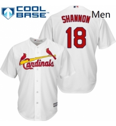 Mens Majestic St Louis Cardinals 18 Mike Shannon Replica White Home Cool Base MLB Jersey Mens Majestic St Louis Cardinals 18 Mike Shannon Replica White Home Cool Base MLB Jersey