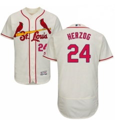 Mens Majestic St Louis Cardinals 24 Whitey Herzog Cream Alternate Flex Base Authentic Collection MLB Jersey Mens Majestic St Louis Cardinals 24 Whitey Herzog Cream Alternate Flex Base Authentic Collection MLB Jersey