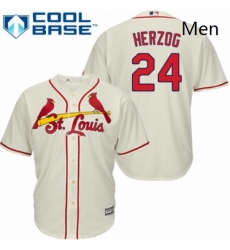 Mens Majestic St Louis Cardinals 24 Whitey Herzog Replica Cream Alternate Cool Base MLB Jersey Mens Majestic St Louis Cardinals 24 Whitey Herzog Replica Cream Alternate Cool Base MLB Jersey