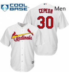 Mens Majestic St Louis Cardinals 30 Orlando Cepeda Replica White Home Cool Base MLB Jersey Mens Majestic St Louis Cardinals 30 Orlando Cepeda Replica White Home Cool Base MLB Jersey