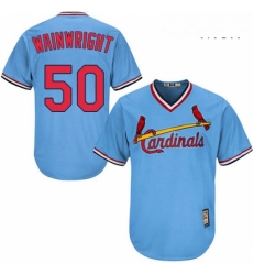 Mens Majestic St Louis Cardinals 50 Adam Wainwright Replica Light Blue Cooperstown MLB Jersey Mens Majestic St Louis Cardinals 50 Adam Wainwright Replica Light Blue Cooperstown MLB Jersey