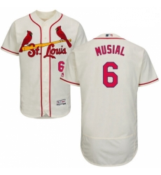 Mens Majestic St Louis Cardinals 6 Stan Musial Cream Alternate Flex Base Authentic Collection MLB Jersey Mens Majestic St Louis Cardinals 6 Stan Musial Cream Alternate Flex Base Authentic Collection MLB Jersey