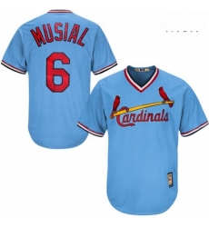 Mens Majestic St Louis Cardinals 6 Stan Musial Replica Light Blue Cooperstown MLB Jersey Mens Majestic St Louis Cardinals 6 Stan Musial Replica Light Blue Cooperstown MLB Jersey