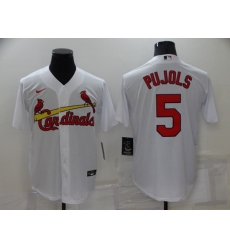 Men's St. Louis Cardinals #5 Albert Pujols White Cool Base Stitched Jersey Men's St. Louis Cardinals #5 Albert Pujols White Cool Base Stitched Jersey