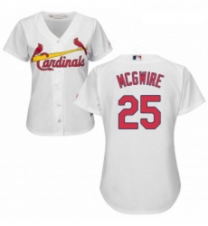 Womens Majestic St Louis Cardinals 25 Mark McGwire Replica White Home Cool Base MLB Jersey Womens Majestic St Louis Cardinals 25 Mark McGwire Replica White Home Cool Base MLB Jersey