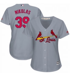 Womens Majestic St Louis Cardinals 39 Miles Mikolas Replica Grey Road Cool Base MLB Jersey Womens Majestic St Louis Cardinals 39 Miles Mikolas Replica Grey Road Cool Base MLB Jersey