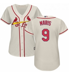 Womens Majestic St Louis Cardinals 9 Roger Maris Replica Cream Alternate Cool Base MLB Jersey Womens Majestic St Louis Cardinals 9 Roger Maris Replica Cream Alternate Cool Base MLB Jersey