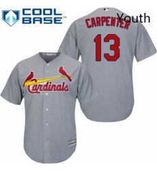 Youth Majestic St Louis Cardinals 13 Matt Carpenter Authentic Grey Road Cool Base MLB Jersey Youth Majestic St Louis Cardinals 13 Matt Carpenter Authentic Grey Road Cool Base MLB Jersey