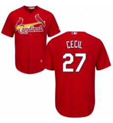 Youth Majestic St Louis Cardinals 27 Brett Cecil Replica Red Alternate Cool Base MLB Jersey Youth Majestic St Louis Cardinals 27 Brett Cecil Replica Red Alternate Cool Base MLB Jersey