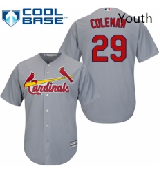 Youth Majestic St Louis Cardinals 29 Vince Coleman Authentic Grey Road Cool Base MLB Jersey Youth Majestic St Louis Cardinals 29 Vince Coleman Authentic Grey Road Cool Base MLB Jersey
