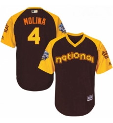 Youth Majestic St Louis Cardinals 4 Yadier Molina Authentic Brown 2016 All Star National League BP Cool Base MLB Jersey Youth Majestic St Louis Cardinals 4 Yadier Molina Authentic Brown 2016 All Star National League BP Cool Base MLB Jersey