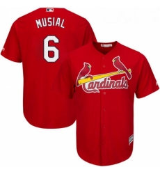 Youth Majestic St Louis Cardinals 6 Stan Musial Authentic Red Alternate Cool Base MLB Jersey Youth Majestic St Louis Cardinals 6 Stan Musial Authentic Red Alternate Cool Base MLB Jersey