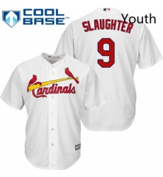 Youth Majestic St Louis Cardinals 9 Enos Slaughter Authentic White Home Cool Base MLB Jersey Youth Majestic St Louis Cardinals 9 Enos Slaughter Authentic White Home Cool Base MLB Jersey