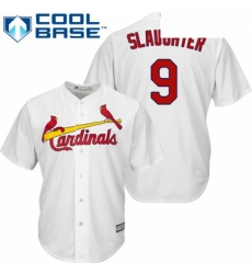 Youth Majestic St Louis Cardinals 9 Enos Slaughter Replica White Home Cool Base MLB Jersey Youth Majestic St Louis Cardinals 9 Enos Slaughter Replica White Home Cool Base MLB Jersey