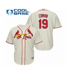 Youth St. Louis Cardinals #19 Tommy Edman Authentic Cream Alternate Cool Base Baseball Player Jersey Youth St. Louis Cardinals #19 Tommy Edman Authentic Cream Alternate Cool Base Baseball Player Jersey