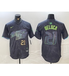 Men Tampa Bay Rays 21 Jonny DeLuca Charcoal 2024 City Connect Limited Stitched jerseys 1 Men Tampa Bay Rays 21 Jonny DeLuca Charcoal 2024 City Connect Limited Stitched jerseys 1