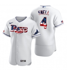 Men Tampa Bay Rays 4 Blake Snell Men Nike White Fluttering USA Flag Limited Edition Flex Base MLB Jersey Men Tampa Bay Rays 4 Blake Snell Men Nike White Fluttering USA Flag Limited Edition Flex Base MLB Jersey