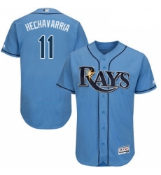 Mens Majestic Tampa Bay Rays 11 Adeiny Hechavarria Alternate Columbia FlexBase Authentic Collection MLB Jersey Mens Majestic Tampa Bay Rays 11 Adeiny Hechavarria Alternate Columbia FlexBase Authentic Collection MLB Jersey
