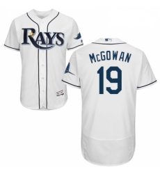Mens Majestic Tampa Bay Rays 19 Dustin McGowan White Home Flex Base Authentic Collection MLB Jersey Mens Majestic Tampa Bay Rays 19 Dustin McGowan White Home Flex Base Authentic Collection MLB Jersey