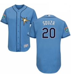 Mens Majestic Tampa Bay Rays 20 Steven Souza Light Blue Flexbase Authentic Collection MLB Jersey Mens Majestic Tampa Bay Rays 20 Steven Souza Light Blue Flexbase Authentic Collection MLB Jersey