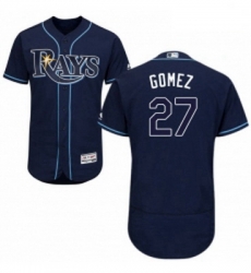 Mens Majestic Tampa Bay Rays 27 Carlos Gomez Navy Blue Alternate Flex Base Authentic Collection MLB Jersey Mens Majestic Tampa Bay Rays 27 Carlos Gomez Navy Blue Alternate Flex Base Authentic Collection MLB Jersey