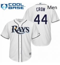 Mens Majestic Tampa Bay Rays 44 C J Cron Replica White Home Cool Base MLB Jersey Mens Majestic Tampa Bay Rays 44 C J Cron Replica White Home Cool Base MLB Jersey