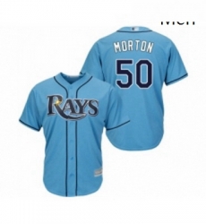 Mens Tampa Bay Rays 50 Charlie Morton Replica Light Blue Alternate 2 Cool Base Baseball Jersey Mens Tampa Bay Rays 50 Charlie Morton Replica Light Blue Alternate 2 Cool Base Baseball Jersey