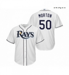 Mens Tampa Bay Rays 50 Charlie Morton Replica White Home Cool Base Baseball Jersey Mens Tampa Bay Rays 50 Charlie Morton Replica White Home Cool Base Baseball Jersey