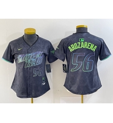 Women Tampa Bay Rays 56 Randy Arozarena Charcoal 2024 City Connect Limited Stitched Baseball Jersey 3 Women Tampa Bay Rays 56 Randy Arozarena Charcoal 2024 City Connect Limited Stitched Baseball Jersey 3