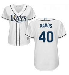 Womens Majestic Tampa Bay Rays 40 Wilson Ramos Replica White Home Cool Base MLB Jersey Womens Majestic Tampa Bay Rays 40 Wilson Ramos Replica White Home Cool Base MLB Jersey