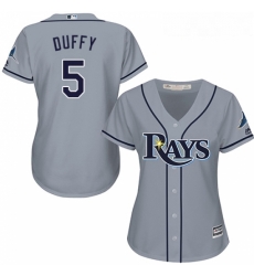 Womens Majestic Tampa Bay Rays 5 Matt Duffy Replica Grey Road Cool Base MLB Jersey Womens Majestic Tampa Bay Rays 5 Matt Duffy Replica Grey Road Cool Base MLB Jersey