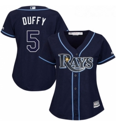 Womens Majestic Tampa Bay Rays 5 Matt Duffy Replica Navy Blue Alternate Cool Base MLB Jersey Womens Majestic Tampa Bay Rays 5 Matt Duffy Replica Navy Blue Alternate Cool Base MLB Jersey