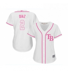 Womens Tampa Bay Rays 2 Yandy Diaz Replica White Fashion Cool Base Baseball Jersey Womens Tampa Bay Rays 2 Yandy Diaz Replica White Fashion Cool Base Baseball Jersey