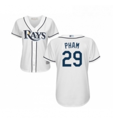 Womens Tampa Bay Rays 29 Tommy Pham Replica White Home Cool Base Baseball Jersey Womens Tampa Bay Rays 29 Tommy Pham Replica White Home Cool Base Baseball Jersey