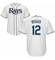 Youth Majestic Tampa Bay Rays 12 Wade Boggs Replica White Home Cool Base MLB Jersey Youth Majestic Tampa Bay Rays 12 Wade Boggs Replica White Home Cool Base MLB Jersey