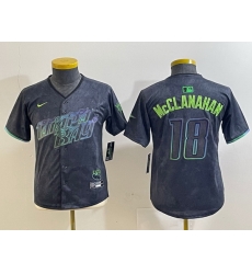 Youth Tampa Bay Rays 18 Shane McClanahan Charcoal 2024 City Connect Limited jerseys 4 Youth Tampa Bay Rays 18 Shane McClanahan Charcoal 2024 City Connect Limited jerseys 4