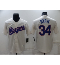 Men Texas Rangers 34 Nolan Ryan Cream Cool Base Stitched Baseball jersey Men Texas Rangers 34 Nolan Ryan Cream Cool Base Stitched Baseball jersey