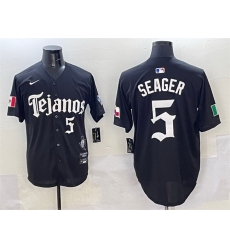 Men Texas Rangers 5 Corey Seager Black Mexico 2025 Vapor Premier Limited Stitched Baseball Jersey Men Texas Rangers 5 Corey Seager Black Mexico 2025 Vapor Premier Limited Stitched Baseball Jersey