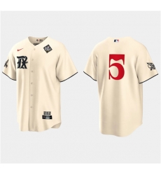 Men Texas Rangers 5 Corey Seager Cream 2023 World Series City Connect Stitched Baseball Jersey Men Texas Rangers 5 Corey Seager Cream 2023 World Series City Connect Stitched Baseball Jersey