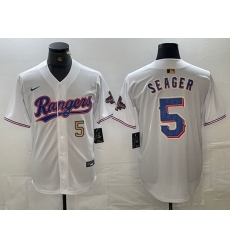 Men Texas Rangers 5 Corey Seager Number White 2023 World Series Champions Cool Base Jerseys Men Texas Rangers 5 Corey Seager Number White 2023 World Series Champions Cool Base Jerseys