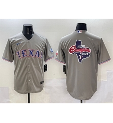 Men Texas Rangers Team Big Logo Grey With Patch Cool Base Stitched Baseball Jersey 1 Men Texas Rangers Team Big Logo Grey With Patch Cool Base Stitched Baseball Jersey 1