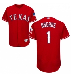 Mens Majestic Texas Rangers 1 Elvis Andrus Red Alternate Flex Base Authentic Collection MLB Jersey Mens Majestic Texas Rangers 1 Elvis Andrus Red Alternate Flex Base Authentic Collection MLB Jersey