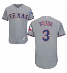 Mens Majestic Texas Rangers 3 Russell Wilson Grey Road Flex Base Authentic Collection MLB Jersey Mens Majestic Texas Rangers 3 Russell Wilson Grey Road Flex Base Authentic Collection MLB Jersey