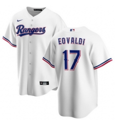 Men's Texas Rangers #17 Nathan Eovaldi White Cool Base Stitched Baseball Jersey Men's Texas Rangers #17 Nathan Eovaldi White Cool Base Stitched Baseball Jersey