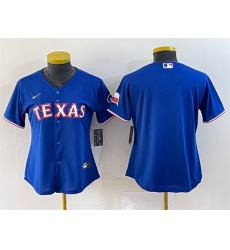 Women Texas Rangers Blank Royal With Patch Stitched Baseball Jersey 28Run Small 29 Women Texas Rangers Blank Royal With Patch Stitched Baseball Jersey 28Run Small 29