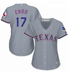Womens Majestic Texas Rangers 17 Shin Soo Choo Replica Grey Road Cool Base MLB Jersey Womens Majestic Texas Rangers 17 Shin Soo Choo Replica Grey Road Cool Base MLB Jersey